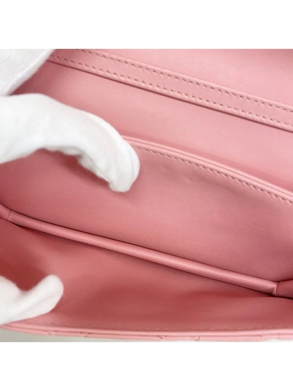 Dior Handbag Cannage MY Leather Pink Champagne Gold 2-Way Bag - Picture 4 of 10